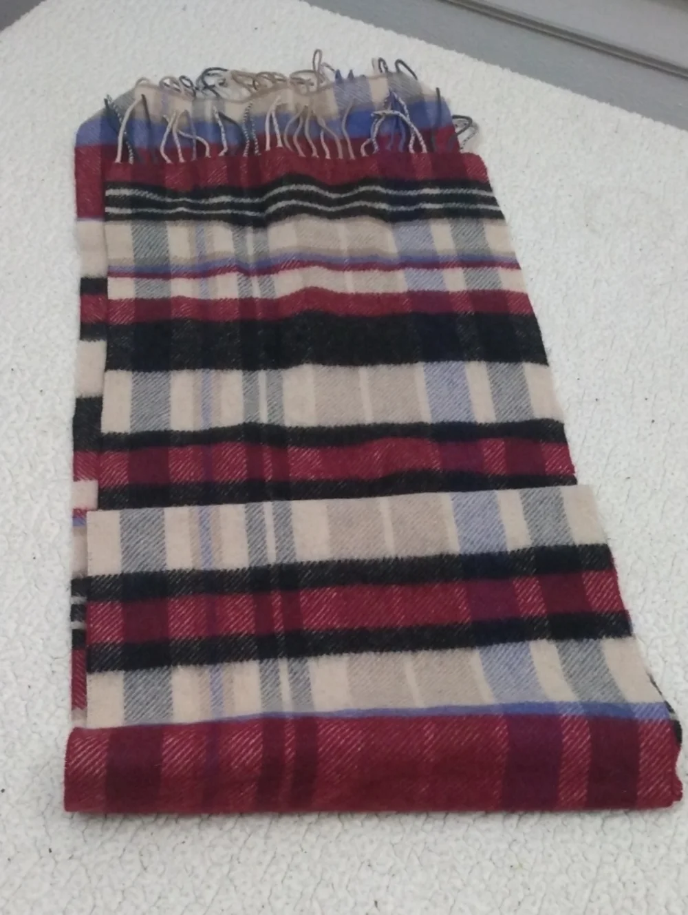 NWOT Nordstrom Classic Plaid Cashmere/Wool Men's Scarf